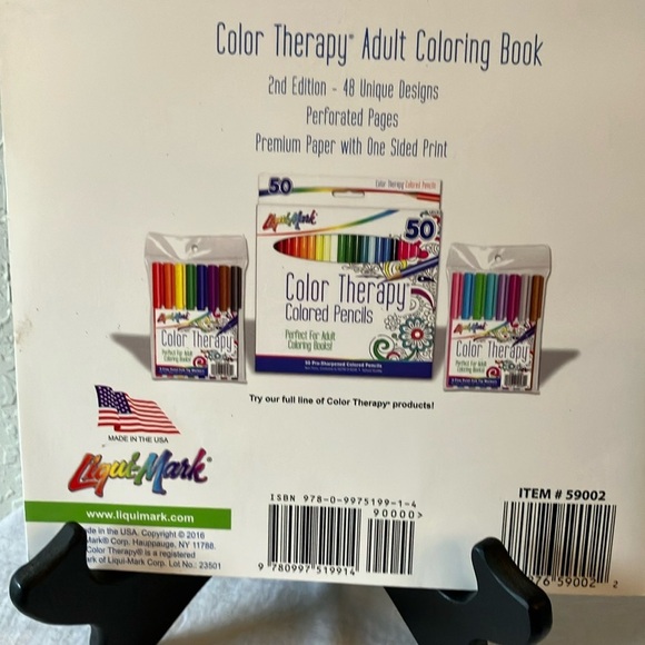 Liqui-Mark: Color Therapy Adult Coloring Book- 48 pages- 2016 - Picture 3 of 16